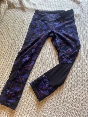 lululemon athletica Purple & Black Camo Leggings